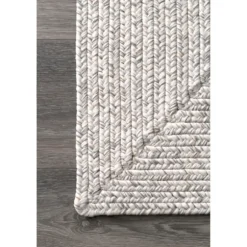 Kirkland's Home Outdoor Rugs-Braided Leah Indoor/Outdoor Area Rug, 5X8