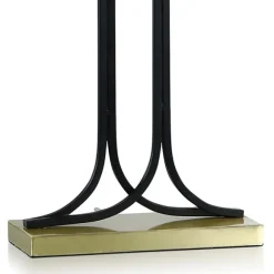 Kirkland's Home Table Lamps-Brass And Black Mid-Century Modern Table Lamp