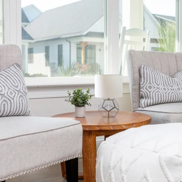 Kirkland's Home Table Lamps-Brass And Glass Octagon Table Lamp