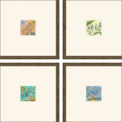 Kirkland's Home Framed Art-Bright Botanicals I Framed Art Prints, Set Of 4
