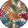 Kirkland's Home Outdoor Rugs-Bright Branches Round Outdoor Area Rug, 5X5