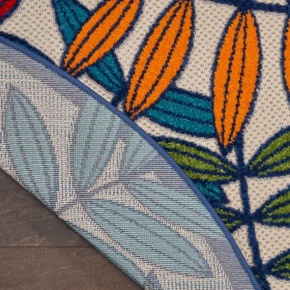 Kirkland's Home Outdoor Rugs-Bright Branches Round Outdoor Area Rug, 5X5