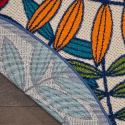 Kirkland's Home Outdoor Rugs-Bright Branches Round Outdoor Area Rug, 7X7