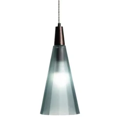 Kirkland's Home Table Lamps-Bronze Glass Ombre Slim Taper Pendant Lamp