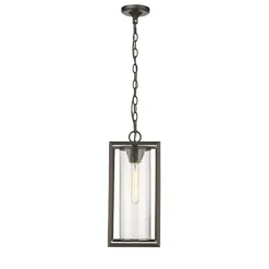 Kirkland's Home Outdoor Lighting-Bronze Lantern Outdoor Pendant Light