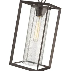 Kirkland's Home Outdoor Lighting-Bronze Lantern Outdoor Pendant Light