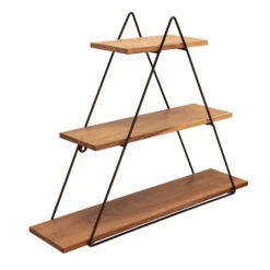 Kirkland's Home Shelves-Bronze Metal Triangle Frame Wall Shelf