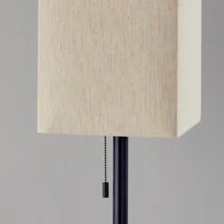 Kirkland's Home Table Lamps-Bronze Monochrome Square Table Lamp