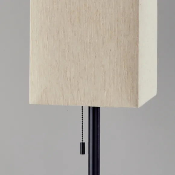 Kirkland's Home Table Lamps-Bronze Monochrome Square Table Lamp