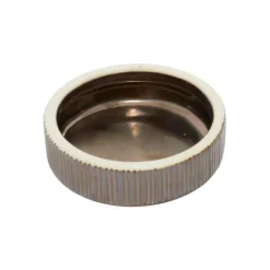 Kirkland's Home Decorative Bowls & Jars-Bronze Ribbed Ceramic Jars, Set Of 2