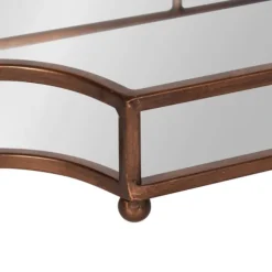 Kirkland's Home Decorative Trays-Bronze Scalloped Reflective Tray