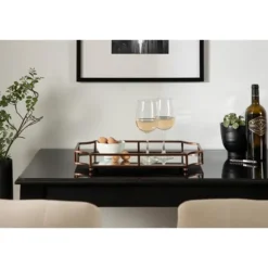 Kirkland's Home Decorative Trays-Bronze Scalloped Reflective Tray