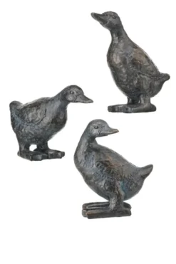 Kirkland's Home Statues & Figurines-Bronze Textured Duckling Statues, Set Of 3