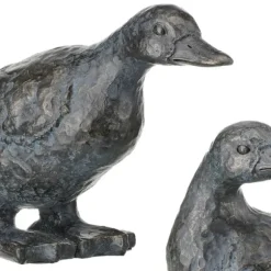 Kirkland's Home Statues & Figurines-Bronze Textured Duckling Statues, Set Of 3