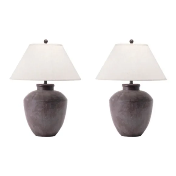 Kirkland's Home Table Lamps-Bronze Urn Resin Table Lamp