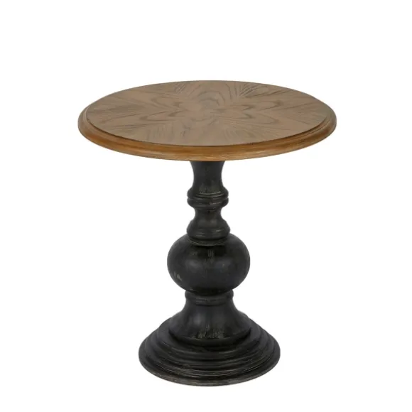 Kirkland's Home Accent & End Tables-Brown And Black Wooden Hemlock Accent Table