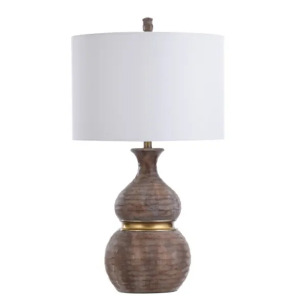 Kirkland's Home Table Lamps-Brown And Gold Gourd Table Lamp