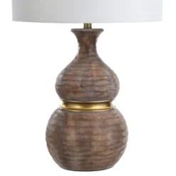 Kirkland's Home Table Lamps-Brown And Gold Gourd Table Lamp