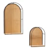 Kirkland's Home Shelves-Brown Bamboo Arched Modern Wall Shelves, Set Of 2