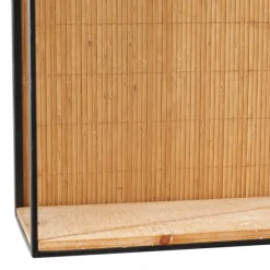 Kirkland's Home Shelves-Brown Bamboo Arched Modern Wall Shelves, Set Of 2