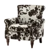 Kirkland's Home Accent Chairs-Brown Cow Print Upholstered Accent Chair