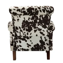 Kirkland's Home Accent Chairs-Brown Cow Print Upholstered Accent Chair