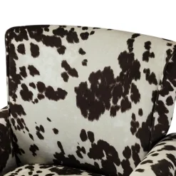 Kirkland's Home Accent Chairs-Brown Cow Print Upholstered Accent Chair