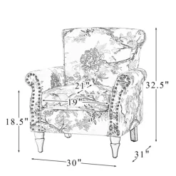 Kirkland's Home Accent Chairs-Brown Cow Print Upholstered Accent Chair