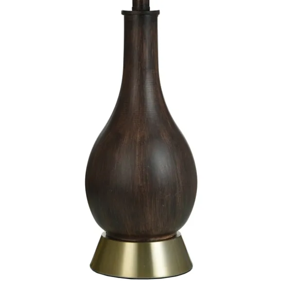 Kirkland's Home Table Lamps-Brown Curved Wood Table Lamp