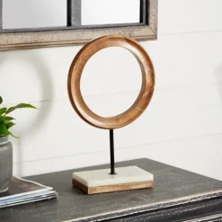 Kirkland's Home Statues & Figurines-Brown Mango Wood Abstract Sculpture