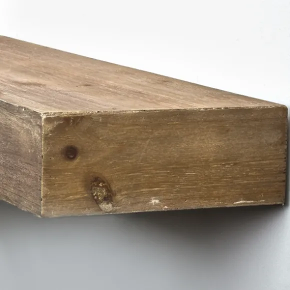 Kirkland's Home Shelves-Brown Rustic Floating Wooden Shelf