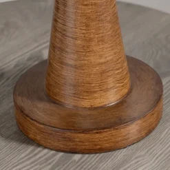 Kirkland's Home Table Lamps-Brown Tapered Base Velvet Shade Table Lamp