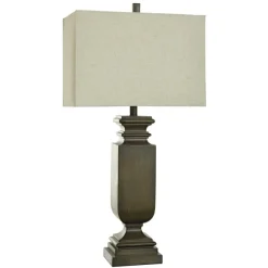 Kirkland's Home Table Lamps-Brown Traditional Rectangular Table Lamp