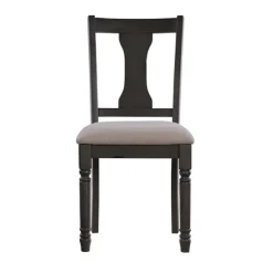 Kirkland's Home Dining Chairs-Brown Wood Upholstered Dining Chairs, Set Of 2