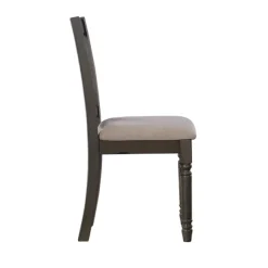 Kirkland's Home Dining Chairs-Brown Wood Upholstered Dining Chairs, Set Of 2