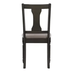 Kirkland's Home Dining Chairs-Brown Wood Upholstered Dining Chairs, Set Of 2