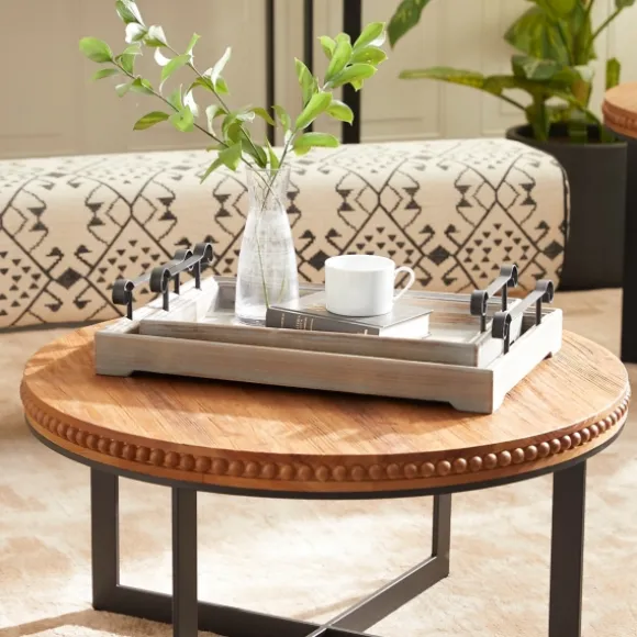 Kirkland's Home Decorative Trays-Brushed Distressed 2-Pc. Decorative Tray Set