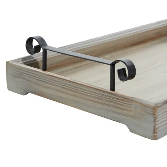 Kirkland's Home Decorative Trays-Brushed Distressed 2-Pc. Decorative Tray Set