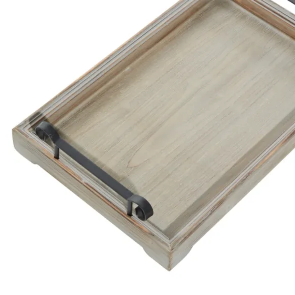 Kirkland's Home Decorative Trays-Brushed Distressed 2-Pc. Decorative Tray Set
