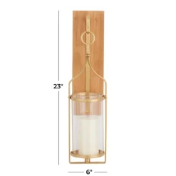 Kirkland's Home Sconces-Brushed Poplar Wood Sconce
