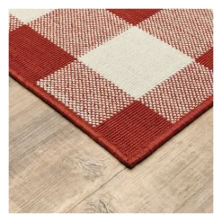 Kirkland's Home Outdoor Rugs-Buffalo Check Outdoor Area Rug, 5X7