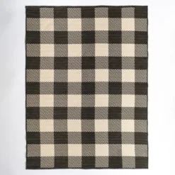 Kirkland's Home Outdoor Rugs-Buffalo Check Reversible Outdoor Area Rug, 5X7