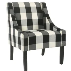 Kirkland's Home Accent Chairs-Buffalo Check Swoop Accent Chair