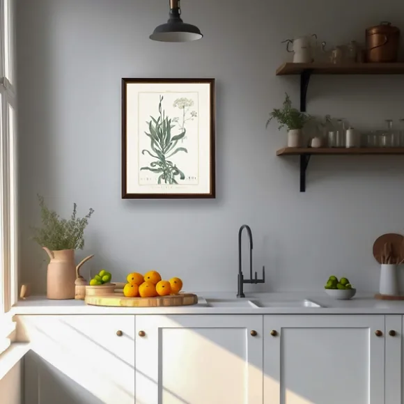 Kirkland's Home Framed Art-Bupleurum Greenery Black Beaded Framed Art Print