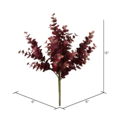 Kirkland's Home Stems & Bouquets-Burgundy Jade Leaf Sprays, Set Of 4