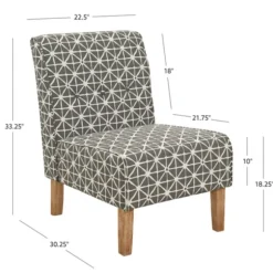 Kirkland's Home Accent Chairs-Burst Patterned Slipper Accent Chair
