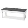 Kirkland's Home Benches & Ottomans-Button Tufted Bench With Mirrored Base