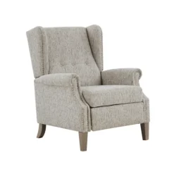 Kirkland's Home Accent Chairs-Button Tufted Upholstered Push Back Recliner