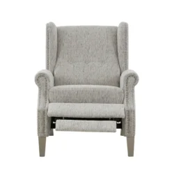 Kirkland's Home Accent Chairs-Button Tufted Upholstered Push Back Recliner