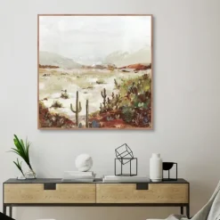 Kirkland's Home Framed Art-Cactus Canyon Western Framed Canvas Art